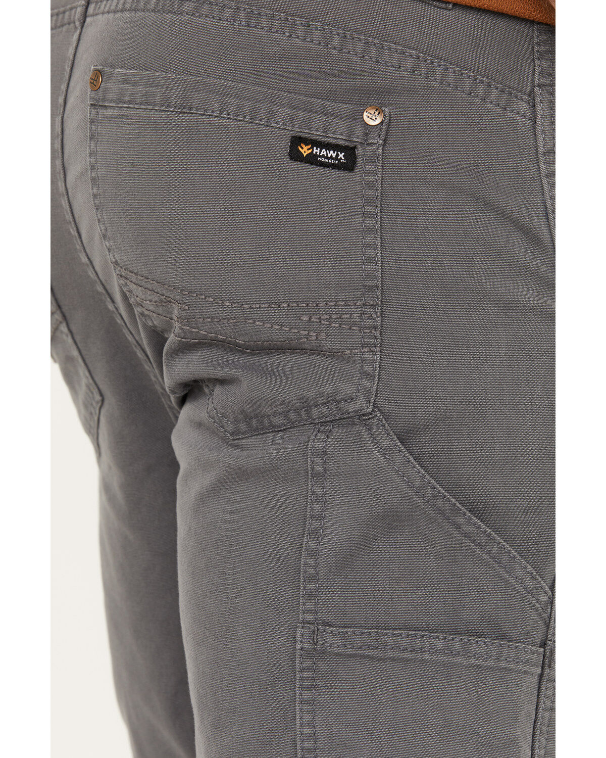 Image #4 - Hawx Men's Santiago Double Front Logger Work Pants, Charcoal, hi-res