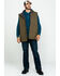 Hawx Men's Olive Canvas Sherpa Lined Work Vest , Olive, hi-res