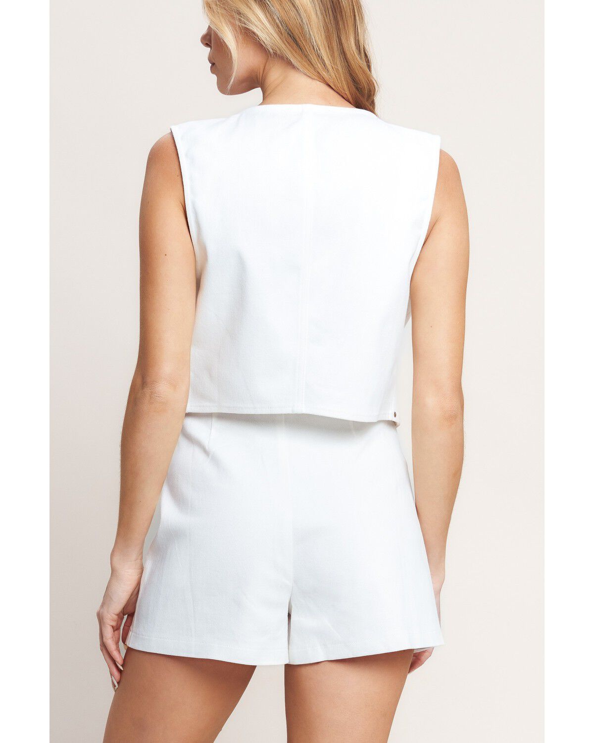 Image #4 - Flying Tomato Women's All Eyes on You Woven Vest, White, hi-res