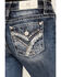 Image #2 - Miss Me Women's Medium Wash Embroidered 34" Bootcut Stretch Denim Jeans, Medium Wash, hi-res