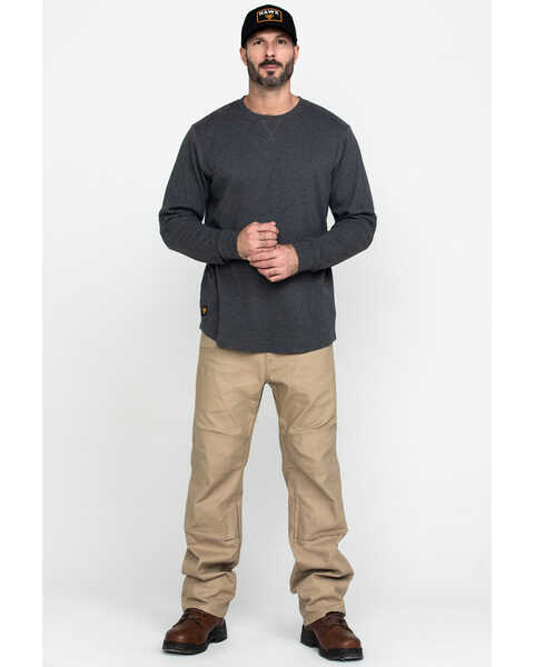 Image #6 - Hawx Men's Gray Solid Asphalt Thermal Crew Long Sleeve Work Shirt , , hi-res