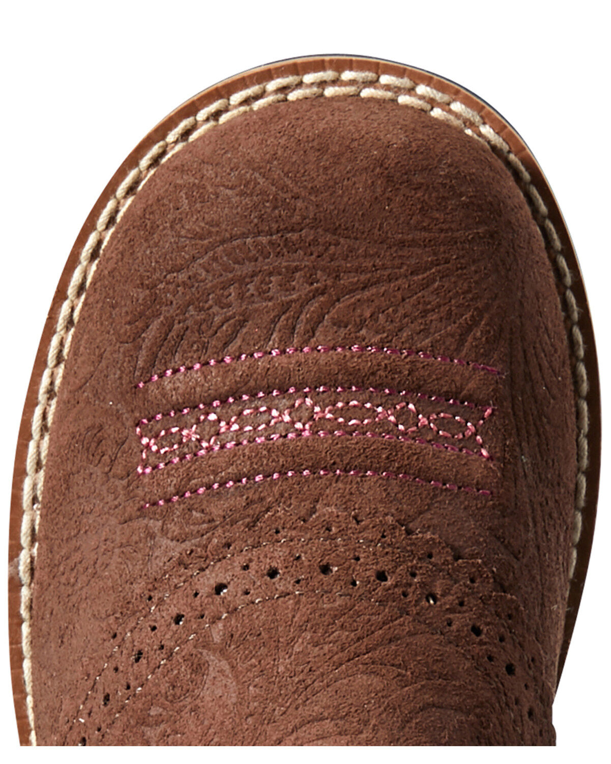 Image #4 - Ariat Girls' Tooled Cowgirl Western Boots - Round Toe, , hi-res