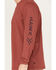 Image #3 - Hawx Men's Flag Logo Graphic Work T-Shirt, Black Cherry, hi-res