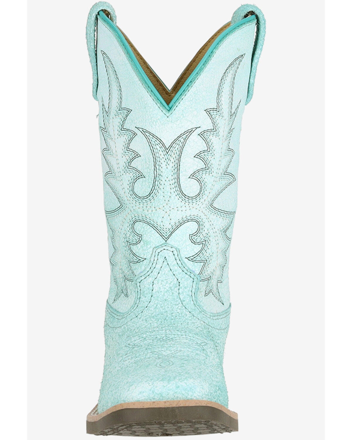 Image #3 - Smoky Mountain Little Girls' Painted Prairie Performance Western Boots - Broad Square Toe, Blue, hi-res