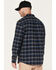 Hawx Men's Checker Long Sleeve Button-Down Flannel Shirt, Dark Blue, hi-res