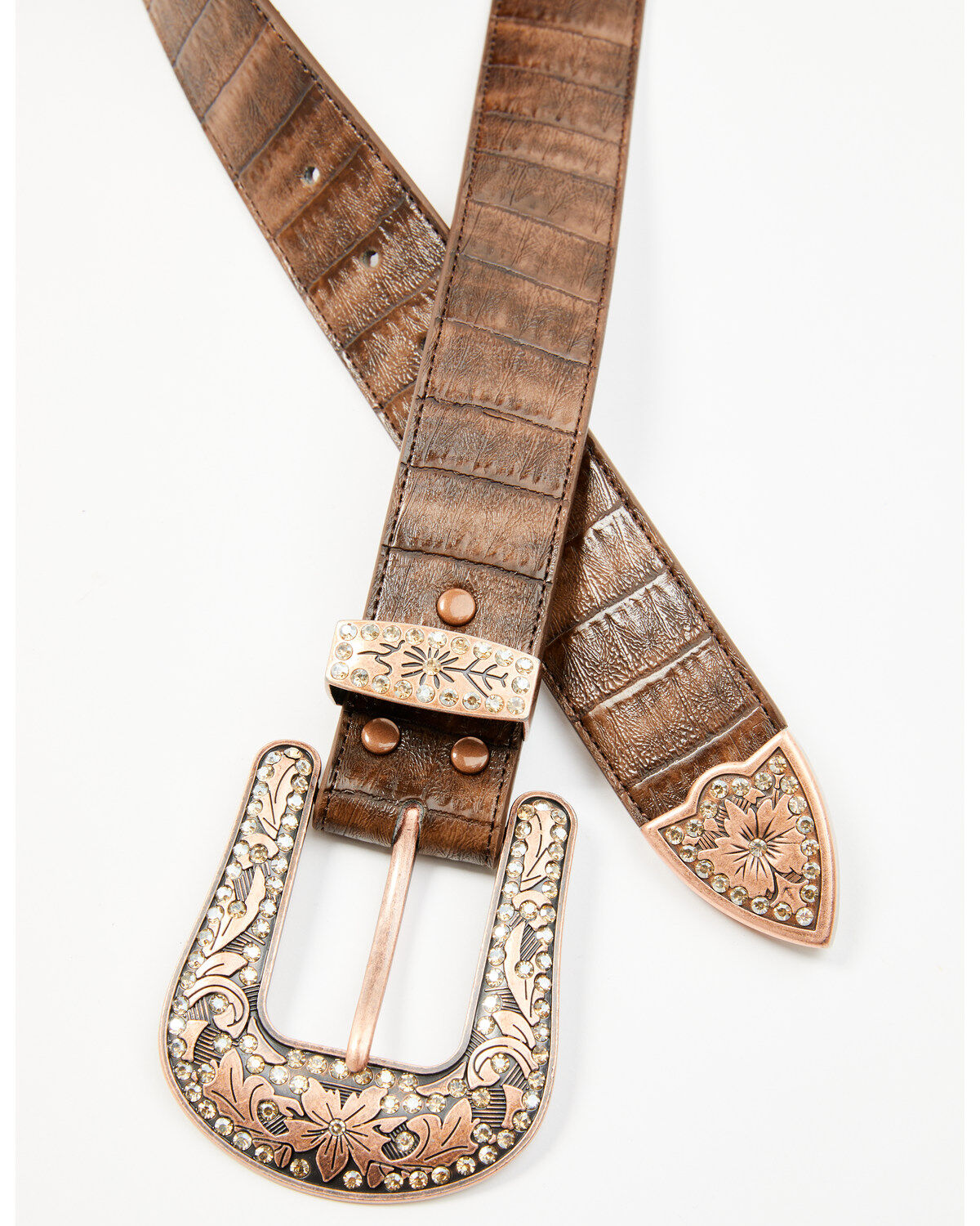 Image #2 - Shyanne Women's Croc Printed Buckle Belt, , hi-res