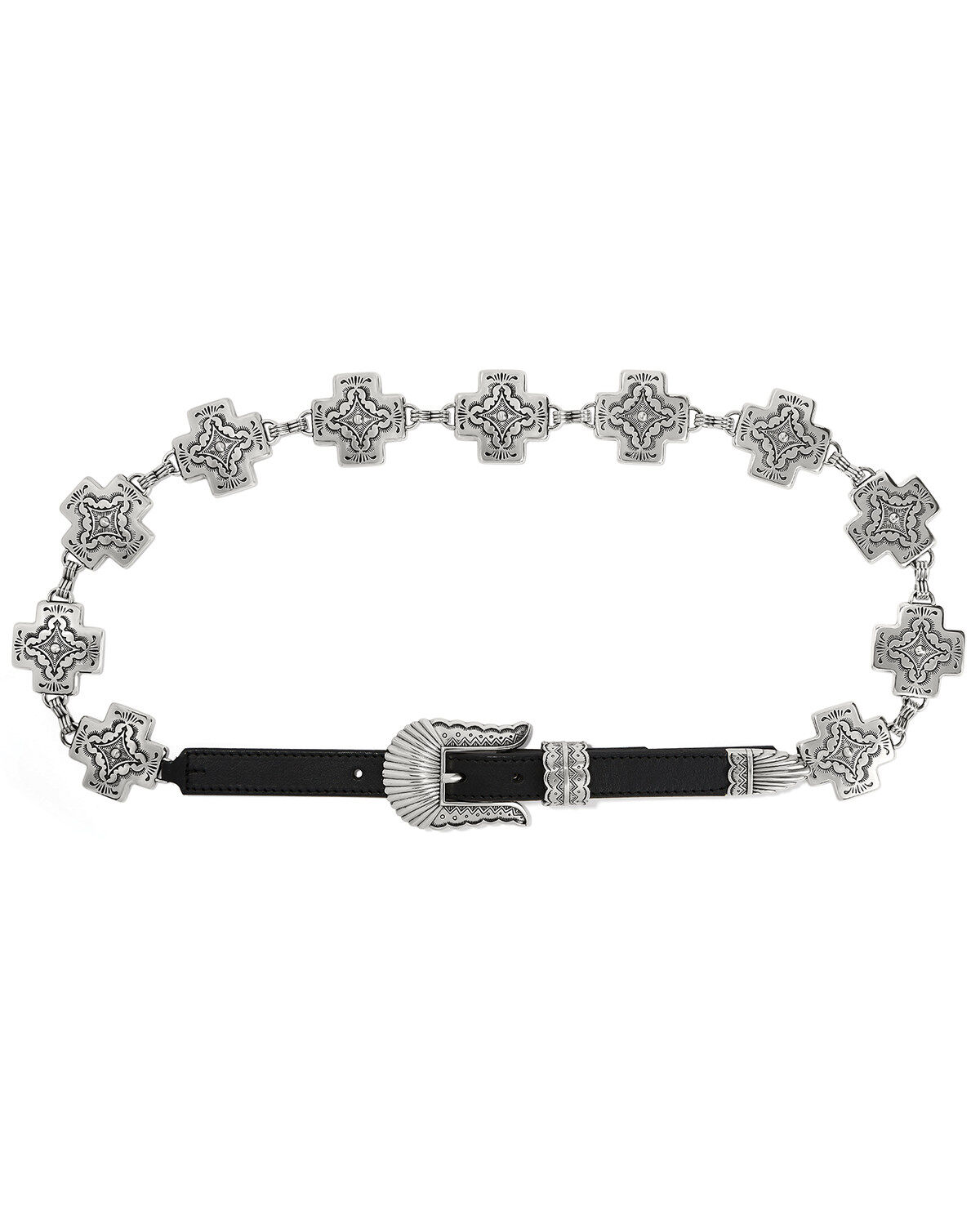 Image #1 - Tony Lama Women's Nizhoni Cross Belt, Black, hi-res