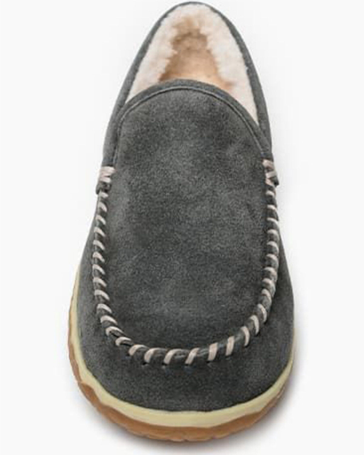 Image #4 - Minnetonka Men's Tilden Slippers - Moc Toe, Grey, hi-res