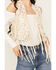 Image #3 - Vocal Women's Braided Lace Fringe Vest, Natural, hi-res