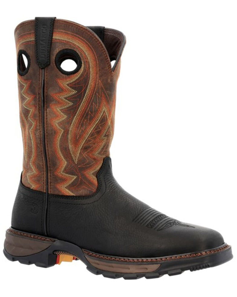 Durango Men's Maverick XP Waterproof Western Work Boots - Soft Toe , Black, hi-res