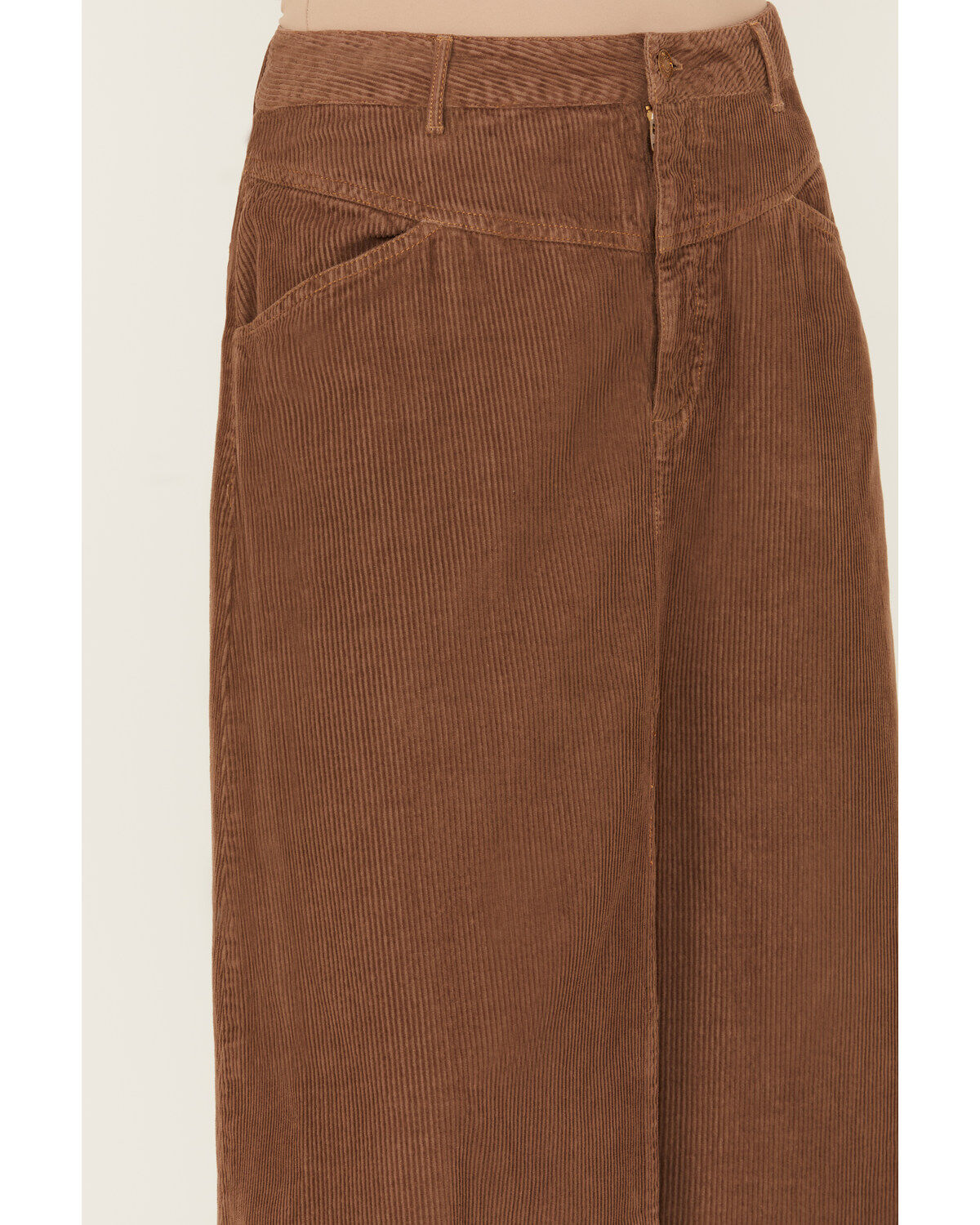Image #2 - Free People Women's Come As You Are Corduroy Maxi Skirt, Chocolate, hi-res