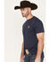 Cinch Men's Logo Short Sleeve Graphic T-Shirt, Heather Blue, hi-res