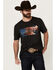 Image #1 - RANK 45® Men's Just Ride Short Sleeve Logo Graphic T-Shirt, Charcoal, hi-res