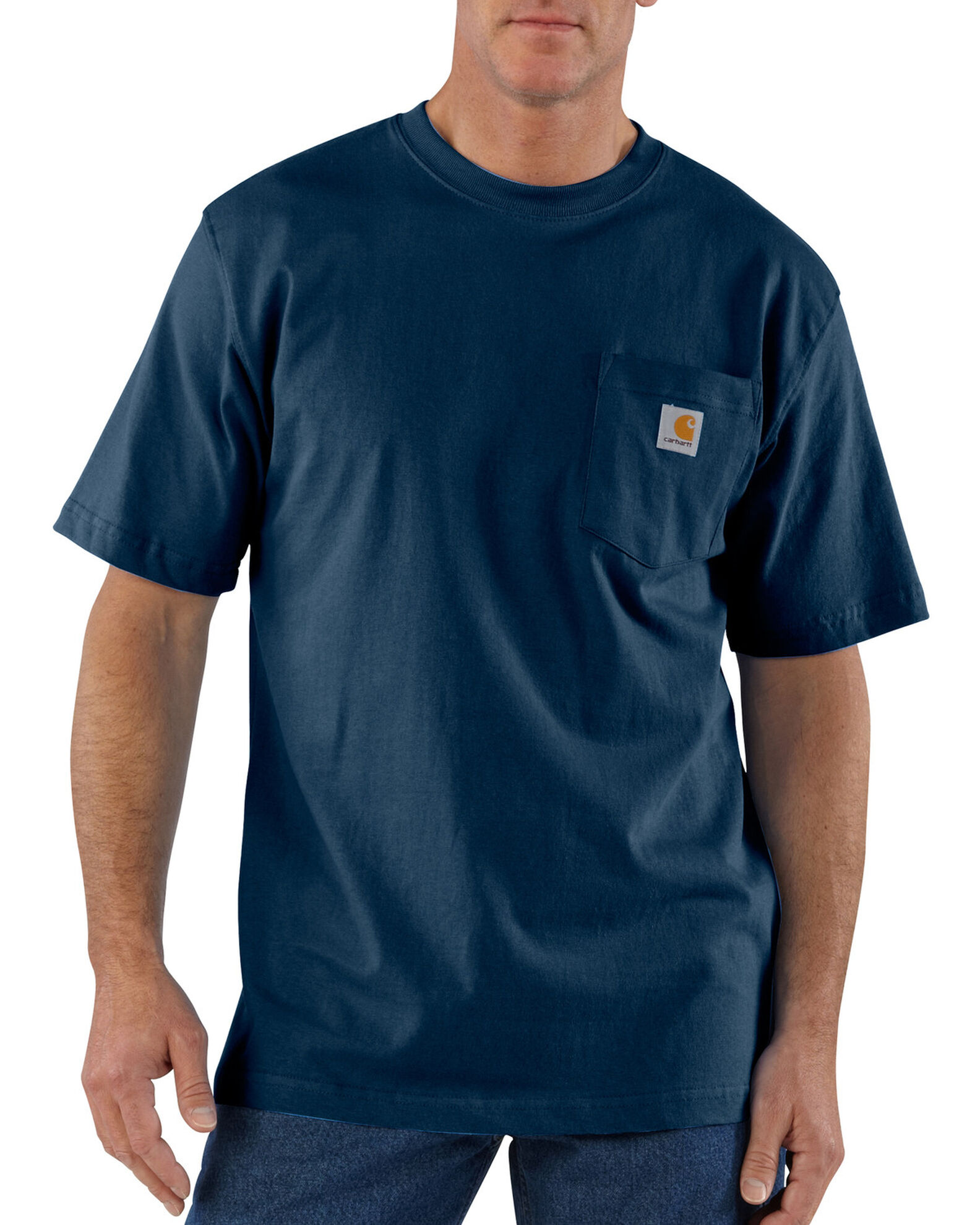 Carhartt Men s Loose Fit Heavyweight Logo Pocket Work T Shirt Big Tall Boot Barn