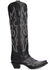 Image #2 - Corral Women's Embroidered Tall Western Boots - Snip Toe, Black, hi-res