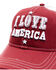 Image #2 - Shyanne Women's I Love America Embroidered Mesh-Back Ball Cap , Red, hi-res