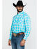 Image #3 - Wrangler Men's Turquoise Logo Large Plaid Long Sleeve Western Shirt , , hi-res