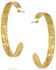 Image #2 - Montana Silversmiths Women's Timeless Treasure Chiseled Hoop Earrings, Gold, hi-res