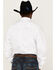 Image #4 - RANK 45® Men's Solid Basic Twill Logo Long Sleeve Button-Down Western Shirt , White, hi-res