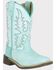 Image #1 - Smoky Mountain Little Girls' Painted Prairie Performance Western Boots - Broad Square Toe, Blue, hi-res