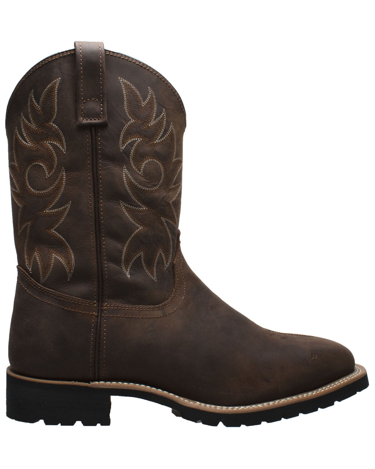 Image #2 - Ad Tec Men's Brown Western Work Boots - Steel Toe, Brown, hi-res