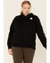 Image #3 - Carhartt Women's Black Clarksburg Sleeve Logo Hooded Sweatshirt - Plus, Black, hi-res