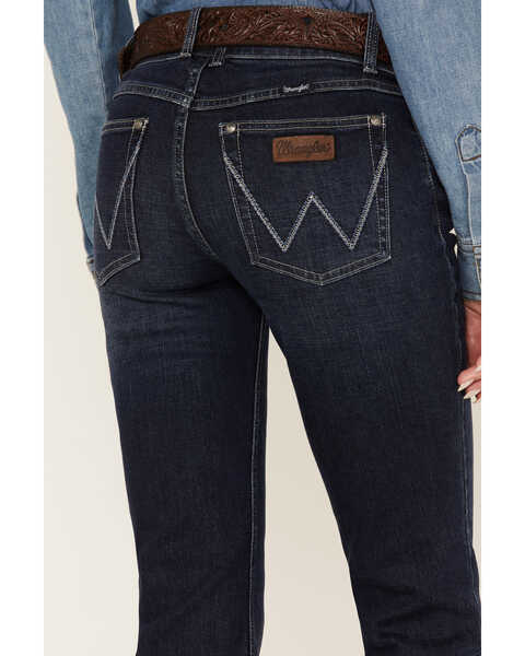 Wrangler Retro Women's Dark Wash Mid Rise Mae Alexis Stretch Bootcut Jeans  | Boot Barn
