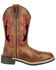 Image #2 - Smoky Mountain Little Girls' Nevada Western Boots - Broad Square Toe, Brown, hi-res