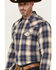 Image #2 - Cody James Men's Harvest Plaid Print Long Sleeve Snap Western Shirt, Cream, hi-res