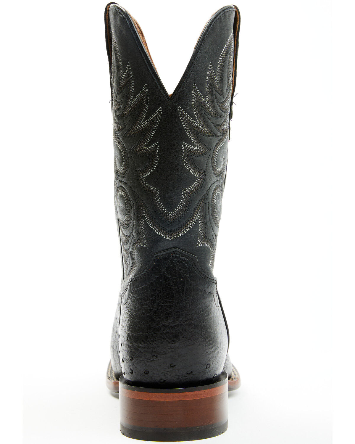 Image #5 - Cody James Men's Exotic Full Quill Ostrich Western Boots - Broad Square Toe, Black, hi-res