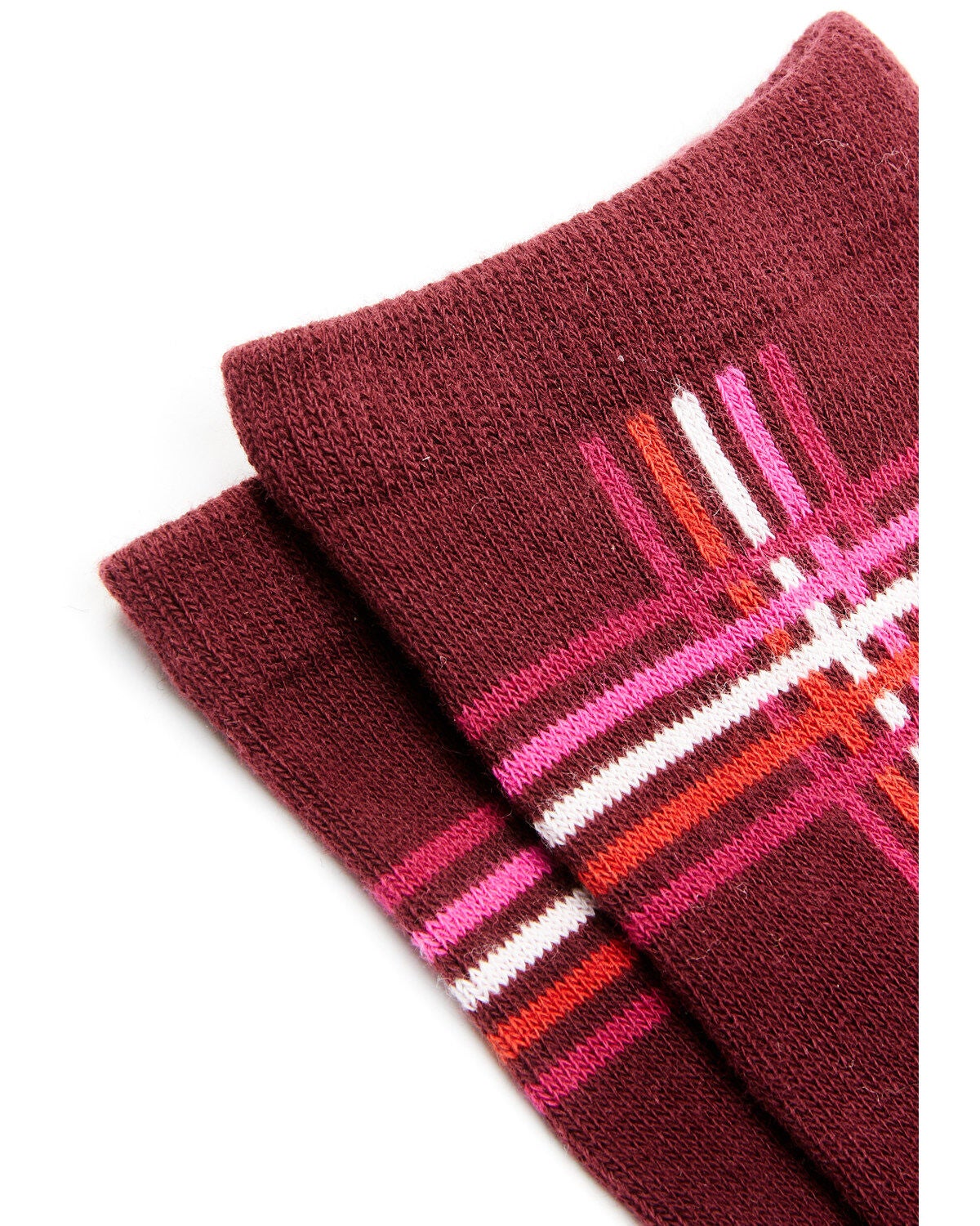Image #2 - Shyanne Girls' Plaid Print Crew Socks, Multi, hi-res