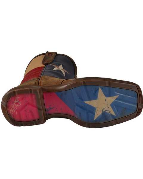 Image #10 - Rebel by Durango Men's Steel Toe Texas Flag Western Boots, Brown, hi-res