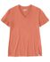 Image #2 - Carhartt Women's Relaxed Fit Lightweight Short Sleeve V-Neck T-Shirt, Tan, hi-res