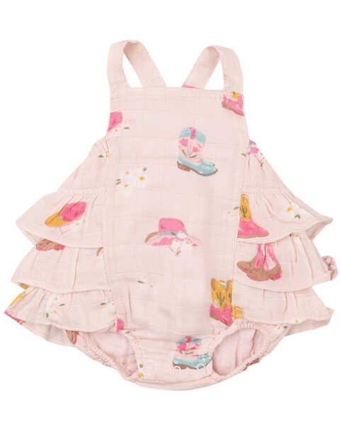 Angel Dear Infant Girls' Western Print Dress Onesie , Pink, hi-res