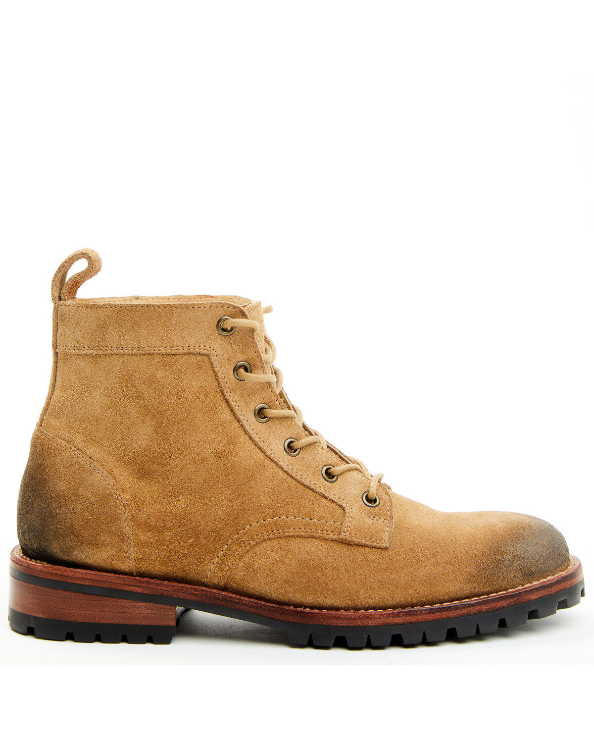 Image #2 - Brothers and Sons Men's Countryman Suede Casual Boots - Round Toe, Tan, hi-res