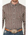 Image #2 - RANK 45® Men's Chevron Geo Print Long Sleeve Button-Down Stretch Western Shirt, Sage, hi-res