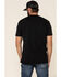 Image #4 - Brothers & Arms Men's Red Line Flag Graphic Short Sleeve T-Shirt, Black, hi-res