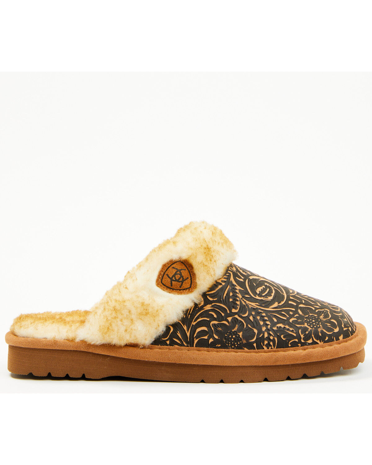 Image #2 - Ariat Women's Jackie Tooled Slippers, Brown, hi-res