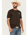 Image #2 - Cowboy Hardware Men's 8 Seconds Flag Short Sleeve Graphic T-Shirt, Dark Brown, hi-res