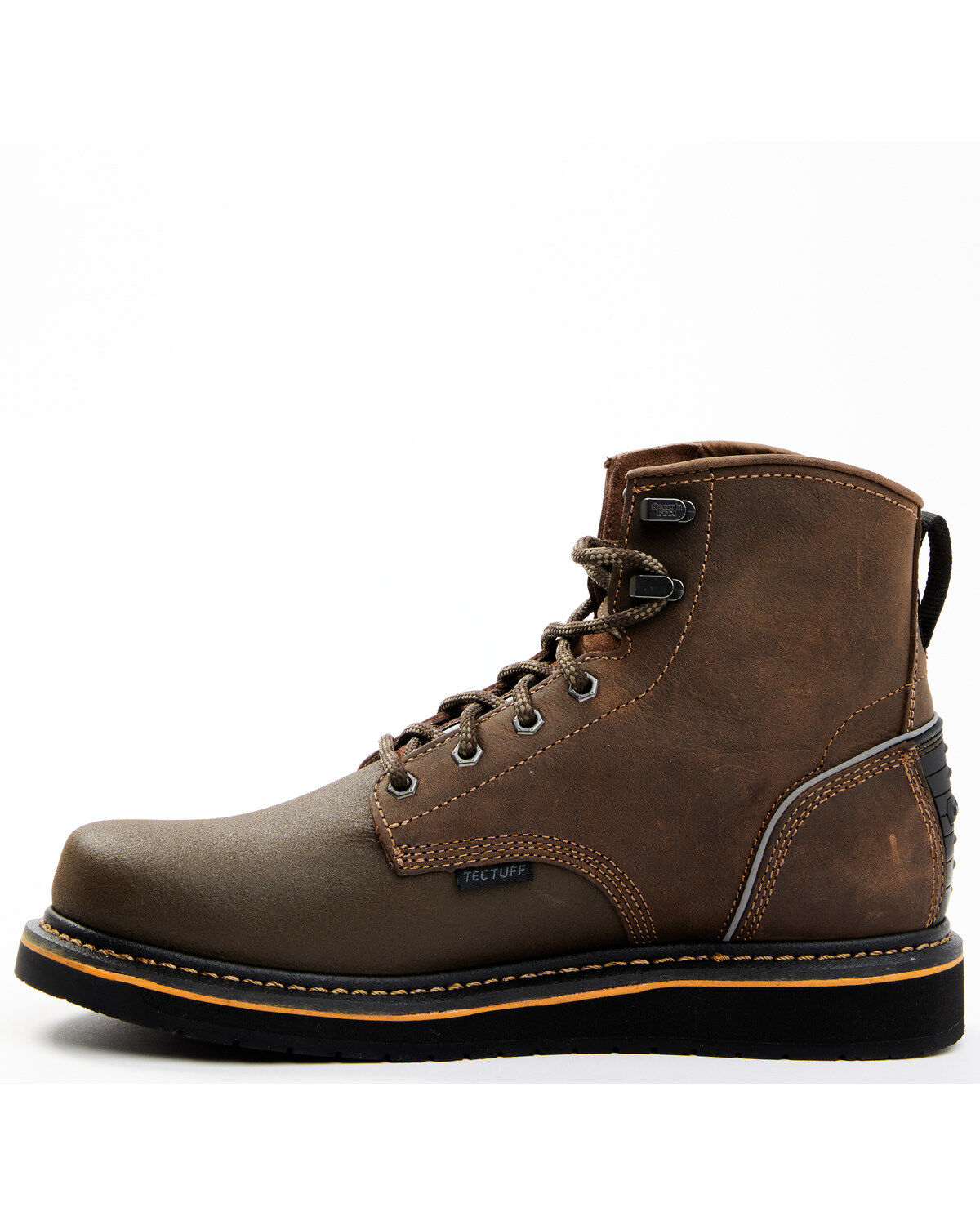 Image #3 - Georgia Boot Men's AMP Light Wedge WP 6" Lace-Up Work Boots - Soft Toe, Brown, hi-res