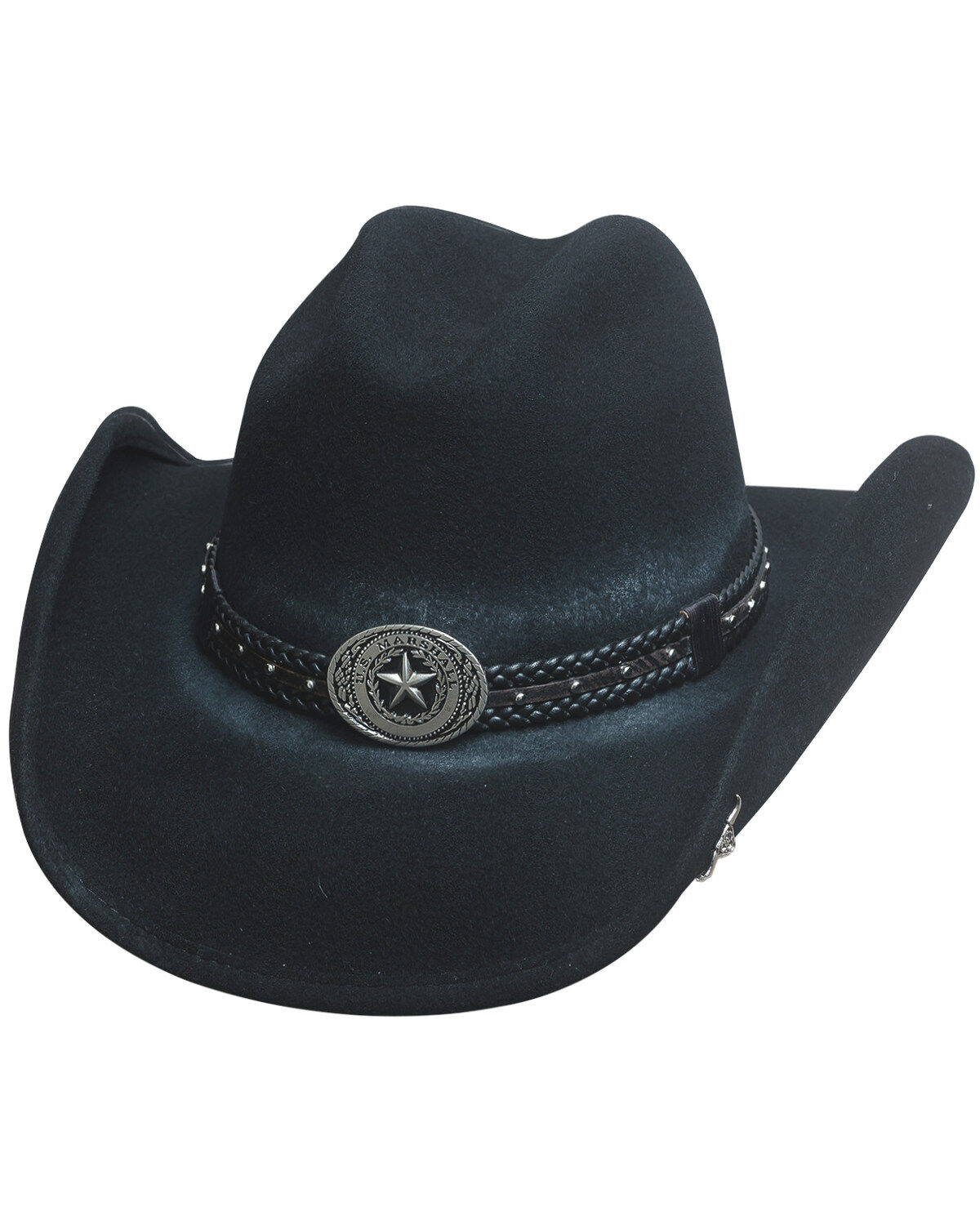 Image #1 - Bullhide Hats Men's Cowboy Collection Stray Bullet Wool Felt Western Hat, Black, hi-res
