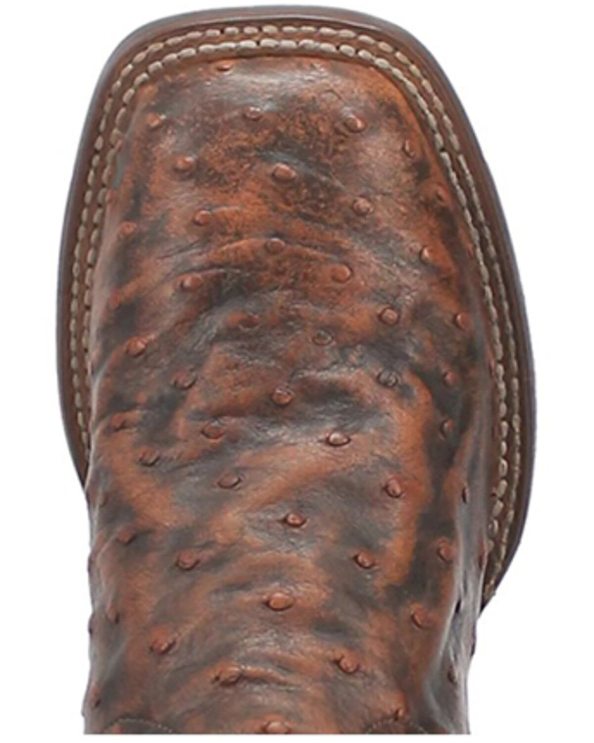 Image #6 - Dan Post Men's Dillinger Full Quill Ostrich Western Boots - Broad Square Toe, Brown, hi-res