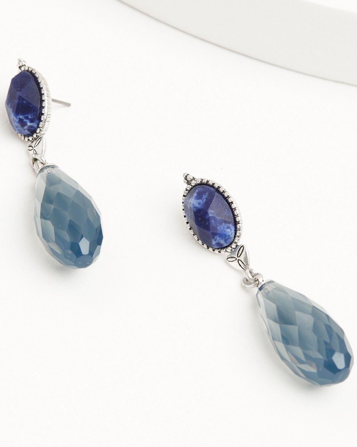 Image #1 - Lainey Wilson Women's Post Stone Drop Earrings, Silver, hi-res