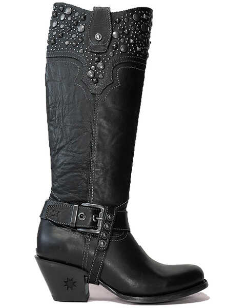 Black Star Women's Levelland Western Boots - Round Toe, Black, hi-res