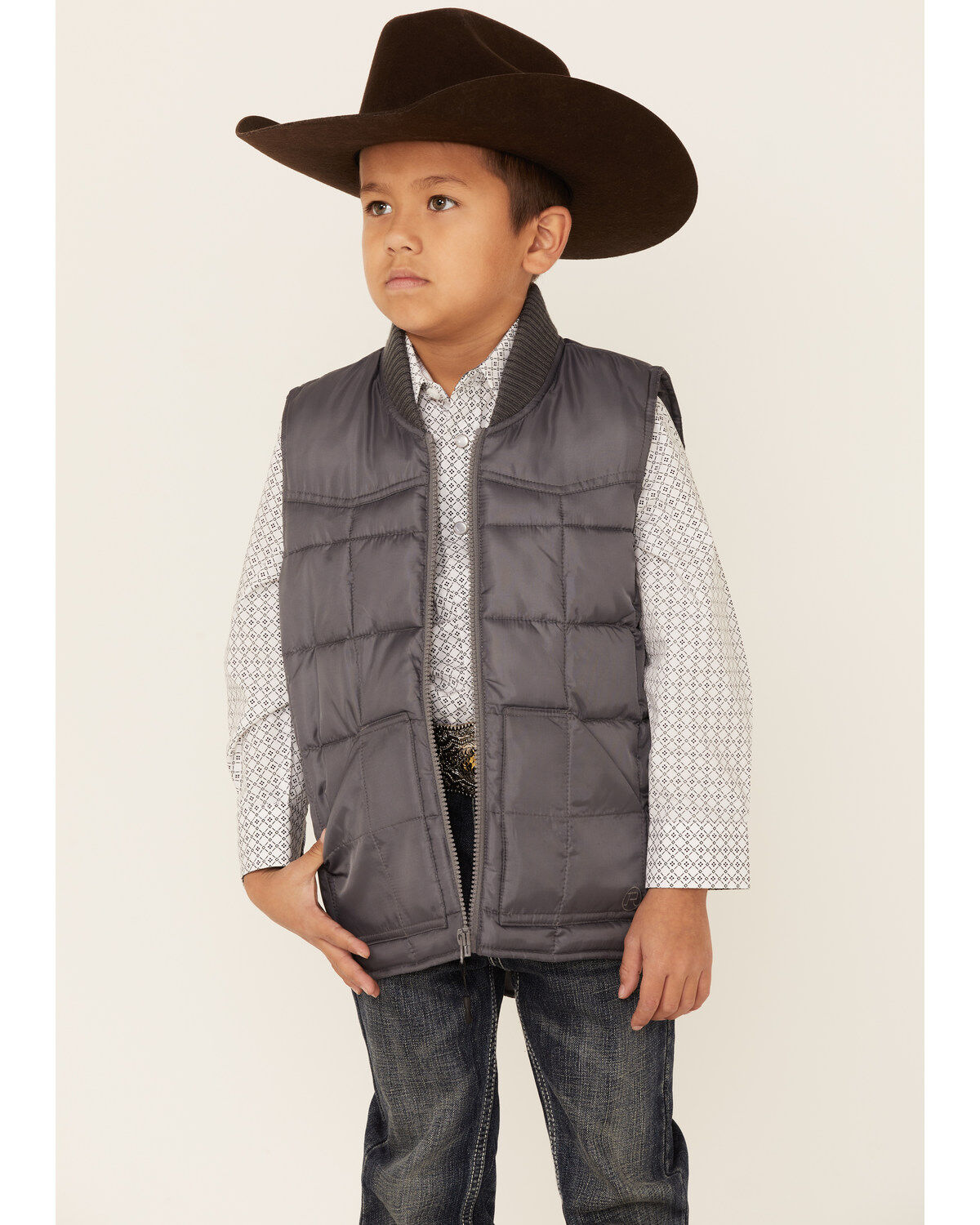 boys zip up vest