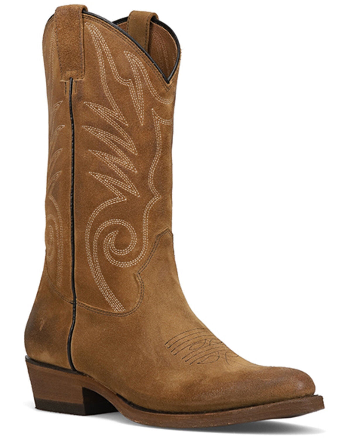 Frye Men's Grady Suede Short Western Boots - Round Toe, Mushroom, hi-res