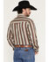 Image #4 - Wrangler Retro Men's Striped Print Long Sleeve Snap Western Shirt, Rust Copper, hi-res