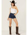 Image #1 - Rolla's Women's Dusters Medium Wash High Rise Shorts, , hi-res