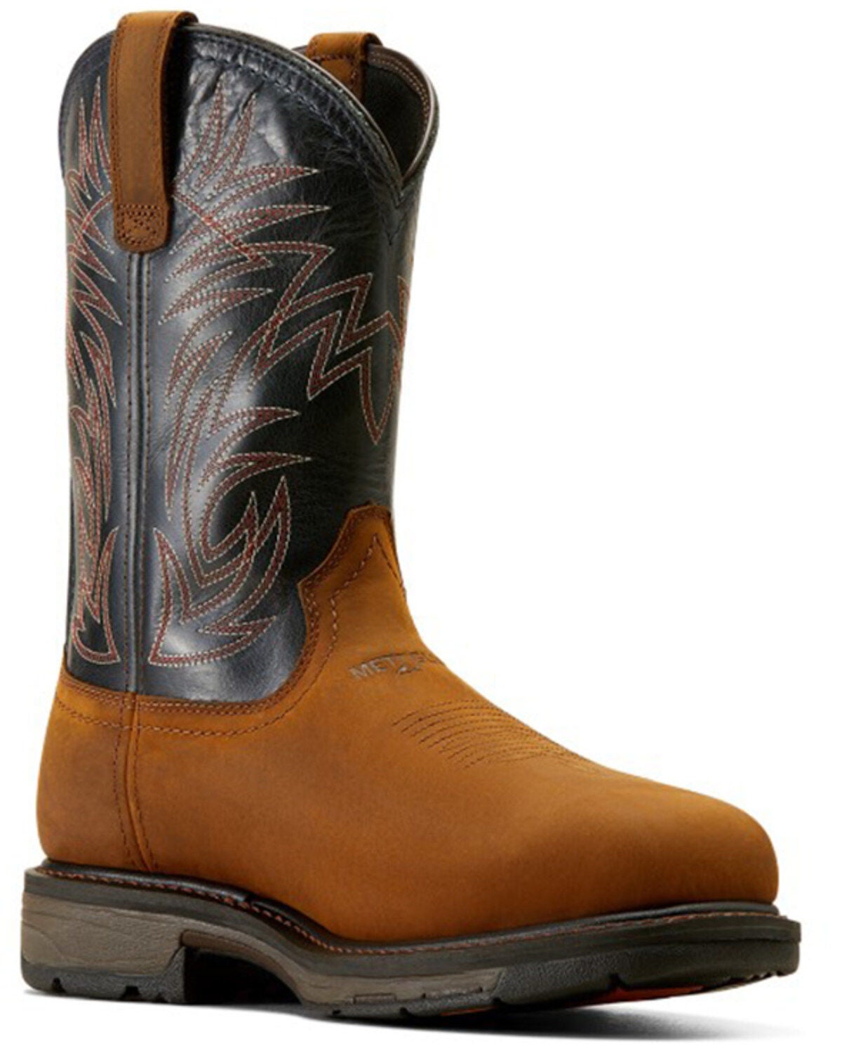 Ariat Men's WorkHog&reg; Met Guard CSA Waterproof Work Boots - Broad Square Toe, Brown, hi-res