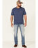 Moonshine Spirit Men's Grant Medium Wash Stretch Slim Straight Jeans , Blue, hi-res